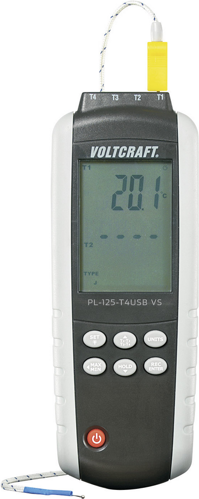 VOLTCRAFT PL-125-T4 Temperatur-Messgerät -200 bis +1372 °C Fühler-Typ K, J (PL-125-T4) von VOLTCRAFT