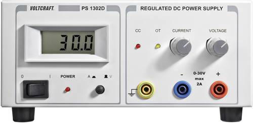 VOLTCRAFT PS-1302 D Labornetzgerät, einstellbar 0 - 30 V/DC 0 - 2A 60W Anzahl Ausgänge 1 x von VOLTCRAFT