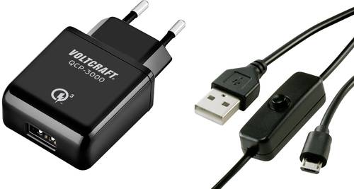 VOLTCRAFT QCP-3000 USM USB-Ladegerät Passend für (Entwicklungskits): Raspberry Pi Ausgangsstrom (m von VOLTCRAFT