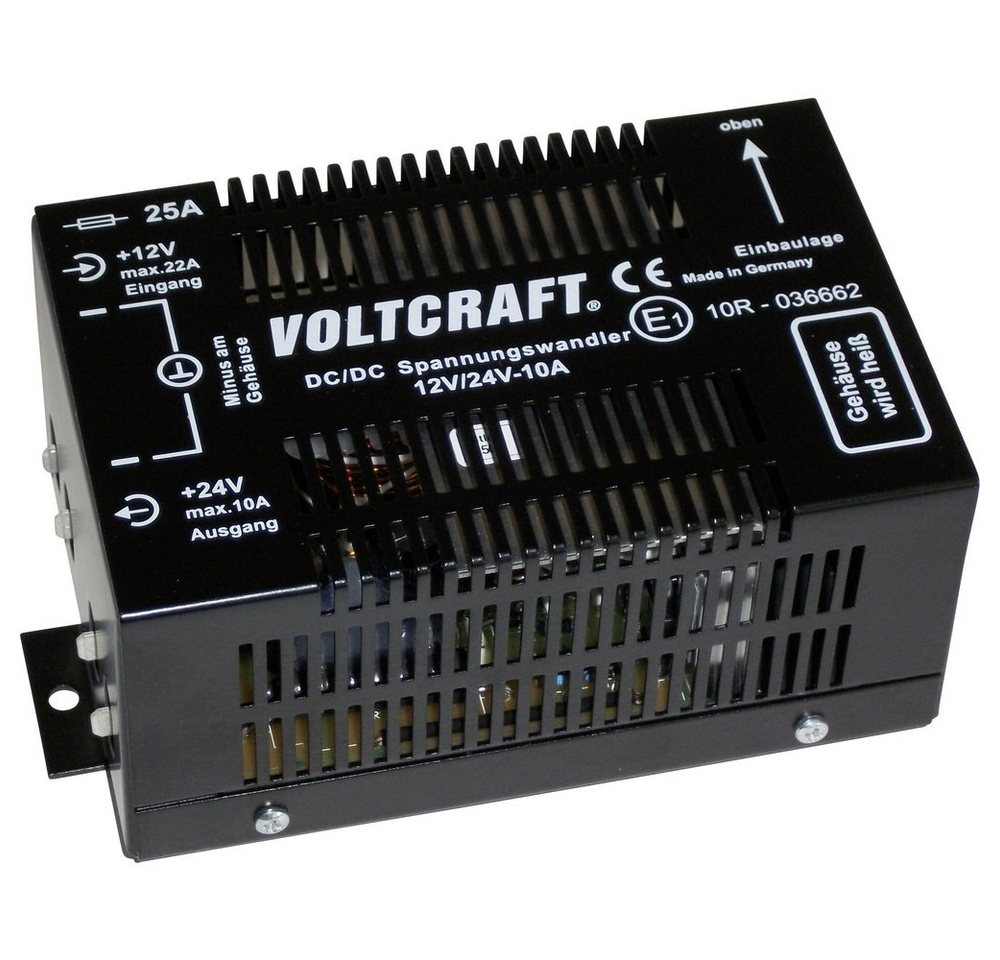 VOLTCRAFT Spannungswandler VOLTCRAFT 12/10 DC/DC-Wandler 12 V/DC - 24 V/DC/10 A 240 W, (12/10) von VOLTCRAFT