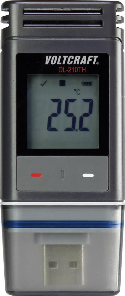 VOLTCRAFT Temperatur-Datenlogger, Luftfeuchte-Datenlogger DL-210TH Messgröße Temperatur, Luftfeuchtigkeit -30 bis +60 °C (DL-210TH) von VOLTCRAFT