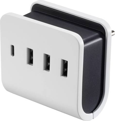 VOLTCRAFT UC-4ACX001 USB-Ladegerät 24W Steckdose Ausgangsstrom (max.) 4.8A 4 x USB, USB-C® Buchse von VOLTCRAFT