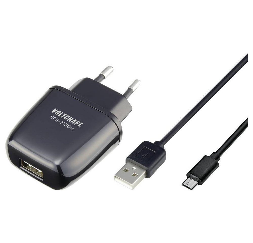 VOLTCRAFT USB-Ladeadapter SPS-2100M mit Micro-USB-Kabel USB-Ladegerät (Raspberry Pi 2 geeignet) von VOLTCRAFT