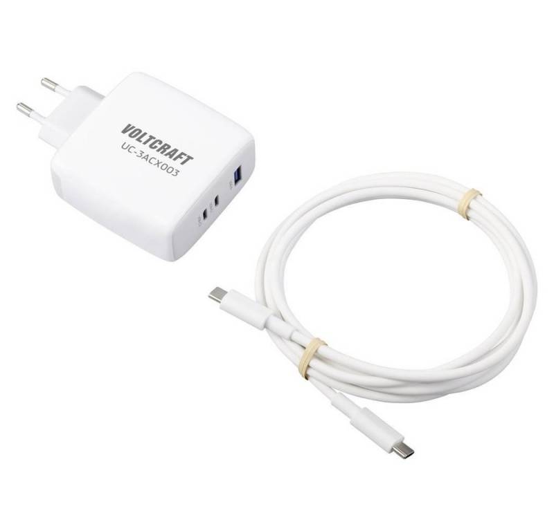VOLTCRAFT USB-Ladegerät 120W mit Unterstützung von PD 3 GaN USB-Ladegerät (GaN) von VOLTCRAFT
