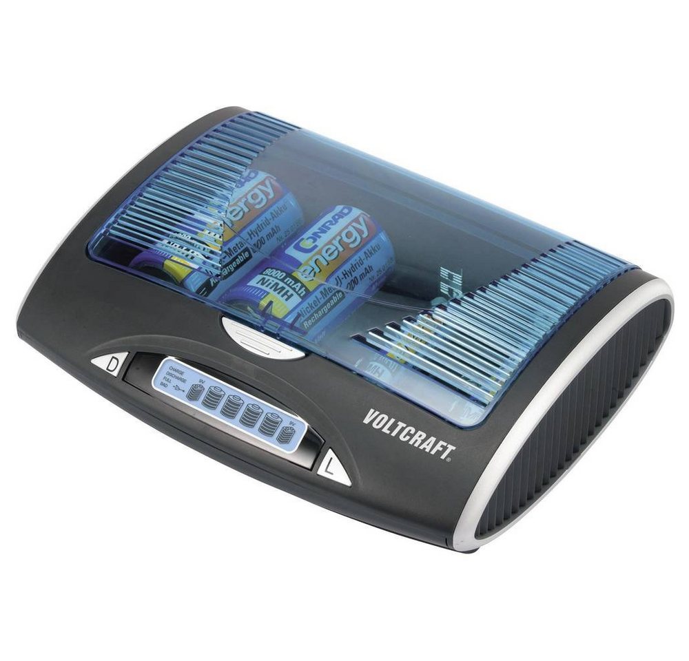 VOLTCRAFT Universal-Ladegerät P600-LCD mit USB Rundzellen-Lader (Akku-Defekt Erkennung, Auffrischen / Regenerieren) von VOLTCRAFT