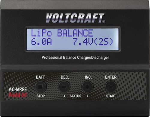 VOLTCRAFT V-Charge 60 DC Modellbau-Multifunktionsladegerät 12V 6A LiPo, LiIon, LiFePO, LiHV, NiCd, von VOLTCRAFT