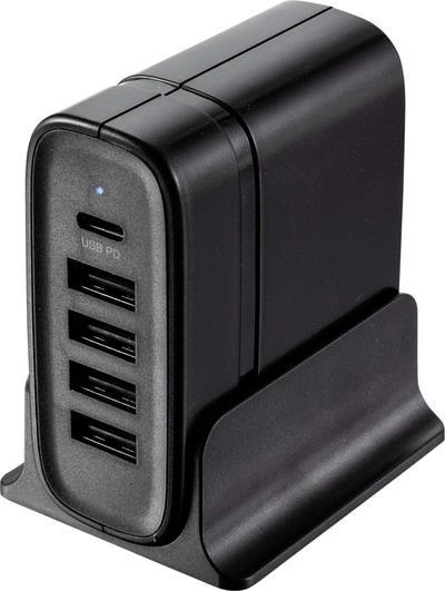 VOLTCRAFT VC-11374045 USB-Ladegerät Steckdose Ausgangsstrom (max.) 4400 mA 5 x USB, USB-C Buchse USB Power Delivery (USB-PD) (VC-11374045) von VOLTCRAFT
