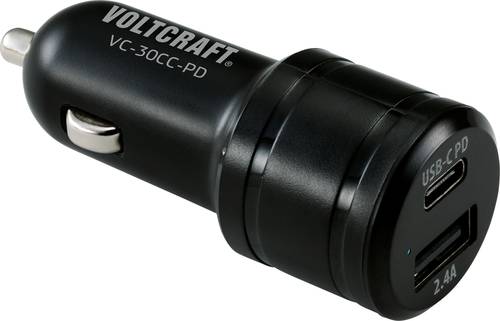 VOLTCRAFT VC-30CC-PD USB-Ladegerät 30W KFZ Anzahl Ausgänge: 2 x USB, USB-C® Buchse USB Power Deli von VOLTCRAFT