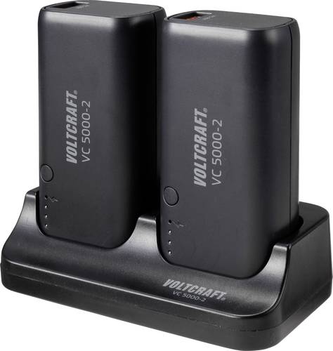 VOLTCRAFT VC 5000-2 Powerbank 5000 mAh Li-Ion Schwarz Statusanzeige von VOLTCRAFT