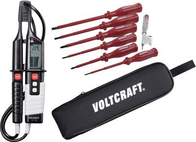 VOLTCRAFT VC 64 Zweipoliger Spannungsprüfer CAT III 1000 V, CAT IV 600 V Akustik, LED, LCD von VOLTCRAFT