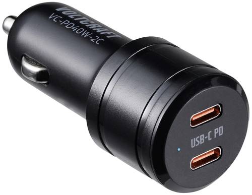 VOLTCRAFT VC-PD40W-2C USB-Ladegerät KFZ Ausgangsstrom (max.) 3A Anzahl Ausgänge: 2 x USB-C® USB P von VOLTCRAFT