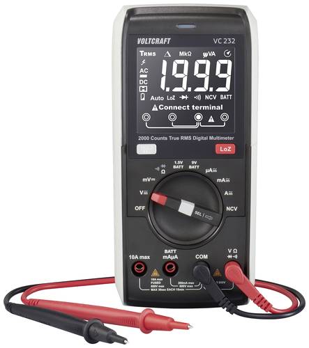 VOLTCRAFT VC232 Hand-Multimeter digital CAT III 600V Anzeige (Counts): 2000 von VOLTCRAFT