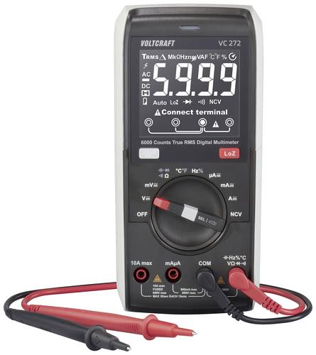 VOLTCRAFT VC272 Hand-Multimeter kalibriert (ISO) digital CAT III 600V Anzeige (Counts): 6000 von VOLTCRAFT