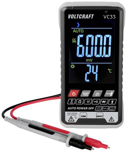VOLTCRAFT VC33 Hand-Multimeter kalibriert (ISO) digital Anzeige (Counts): 5999 von VOLTCRAFT