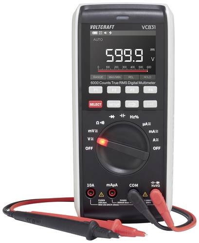 VOLTCRAFT VC831 Hand-Multimeter kalibriert (ISO) digital CAT III 1000 V, CAT IV 600V Anzeige (Counts von VOLTCRAFT