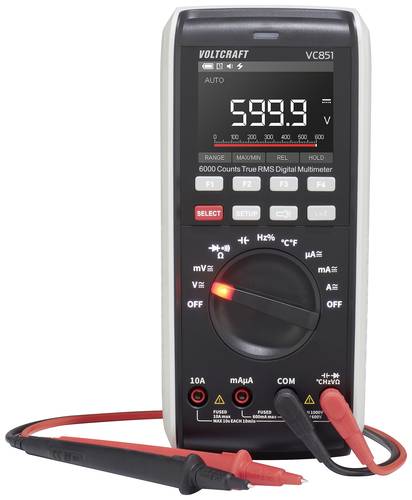 VOLTCRAFT VC851 Hand-Multimeter digital CAT III 1000 V, CAT IV 600V Anzeige (Counts): 6000 von VOLTCRAFT