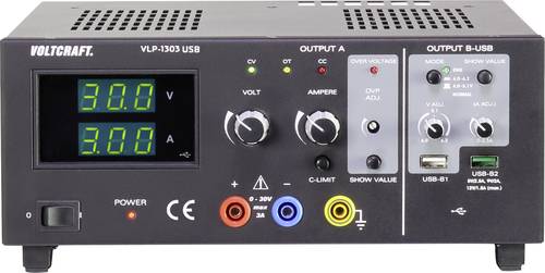 VOLTCRAFT VLP-1303 USB Labornetzgerät, einstellbar 0 - 30V 0.01 - 3A 123W OVP Anzahl Ausgänge 3 x VOLTCRAFT VLP-1303 USB Labornetzgerät, einstellbar 0 - 30V 0.01 - 3A 123W OVP Anzahl Ausgänge 3 x von VOLTCRAFT