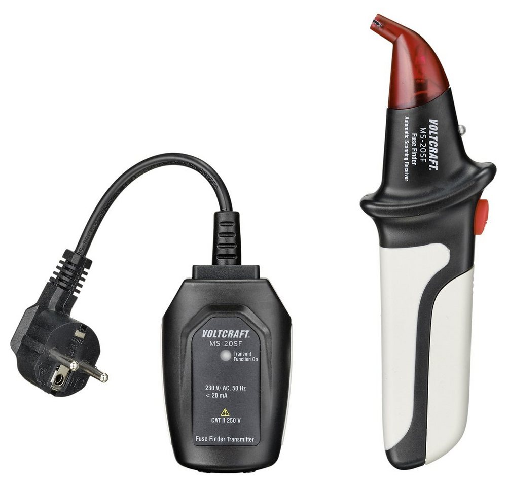 VOLTCRAFT VOLTCRAFT MS-20SF Sicherungsfinder, Stromkreisfinder mit Sender und Em Kabelzubehör, (MS-20SF) von VOLTCRAFT