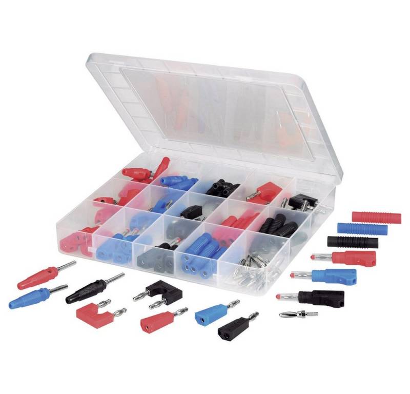 VOLTCRAFT VOLTCRAFT SUBP84-03 Laborstecker Stift-Ø: 4 mm Schwarz, Rot, Blau, Si Labor-Netzteil von VOLTCRAFT