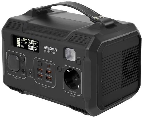 VOLTCRAFT WS-PS301 276Wh Powerstation Fast Charge Nickel-Mangan-Cobalt Schwarz (matt) Outdoor, LED T von VOLTCRAFT