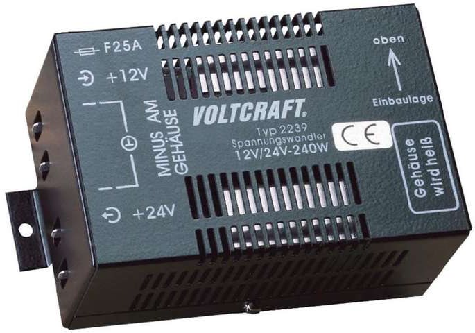 Voltcraft 12/10 Gleichspannungswandler, DC-DC-Wandler Getaktet 24 V/DC/10 A 240 W (2239) von VOLTCRAFT