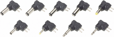 Voltcraft 9ZC7 Netzgeräte Adapter-Set 9tlg. mit 2 Klinkenadapter und 7 Niedervolt-Adapter, gewinkelt (28167C50) von VOLTCRAFT