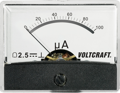 Voltcraft AM-60X46/100µA/DC Einbau-Messgerät AM-60X46/100µA/DC 100 µA Drehspule (AM-60X46/100&micro,A/DC) von VOLTCRAFT