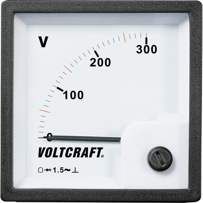 Voltcraft AM-72x72/300V Analog-Einbaumessgerät AM-72x72/300V 300 V Drehspule (AM-72x72/300V) von VOLTCRAFT