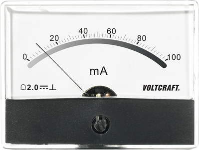 Voltcraft AM-86X65/100MA Einbau-Messgerät AM-86X65/100mA/DC 100 mA Drehspule (AM-86X65/100MA) von VOLTCRAFT