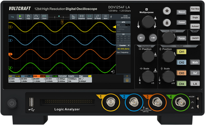 Voltcraft DOV1254F LA Digital-Oszilloskop 125 MHz 4-Kanal 1.25 GSa/s 100 Mpts 12 Bit (VC-16753935) von VOLTCRAFT