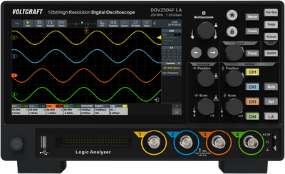 Voltcraft DOV2504F LA Digital-Oszilloskop 250 MHz 4-Kanal 1.25 GSa/s 100 Mpts 12 Bit (VC-16753960) von VOLTCRAFT