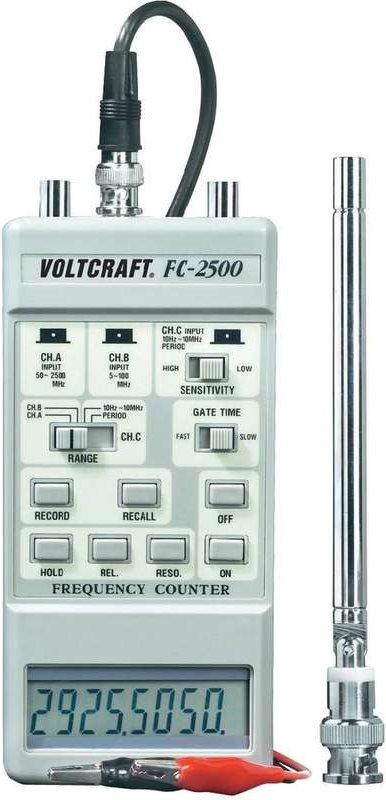 Voltcraft FC-2500 Frequenzzähler, 50 MHz - 2.5 GHz, 10 MHz - 500 MHz, 10 Hz - 10 MHz (FC-2500) (B-Ware) von VOLTCRAFT