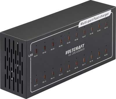 Voltcraft UC-20C400W01 USB-Ladegerät Ausgangsstrom max. 3 A USB-C Anzahl Ausgänge 20 (VC-16676850) von VOLTCRAFT