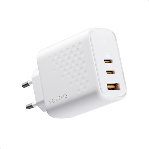 VOLTME 67W Ladegerät, USB-C Netzteil Schnellladegerät, GaN 3-Port PD 3.0 PPS Charger USB C Power Adapter Kompatibel mit iPhone 16 Pro Max iPad MacBook Air Samsung S24 Ultra Huawei Switch Weiß VOLTME 67W Ladegerät, USB-C Netzteil Schnellladegerät, GaN 3-Port PD 3.0 PPS Charger USB C Power Adapter Kompatibel mit iPhone 16 Pro Max iPad MacBook Air Samsung S24 Ultra Huawei Switch Weiß von VOLTME