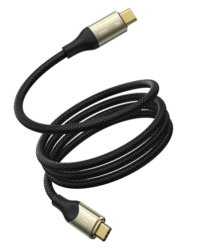 VOLTME USB4.0 240W Kabel, PD3.1 Zertifiziert USB C Schnellladekabel Datenübertragung 40Gbps, 8K@60Hz Videoübertragung mit Thunderbolt 2,0m Kompatibel mit iPhone, Samsung, Monitor, Dock, Schwarz von VOLTME