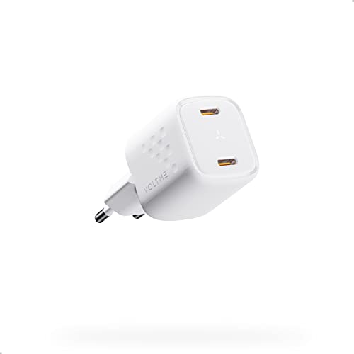 VOLTME USB C Ladegerät, 30W GaN Schnellladung mit PD3.0 QC3.0 PPS, Kompakt Doppel Netzteile kompatibel mit MacBook Air, iPhone 15 14 13 Pro/Pro Max, Samsung, Xiaom und Huawei von VOLTME