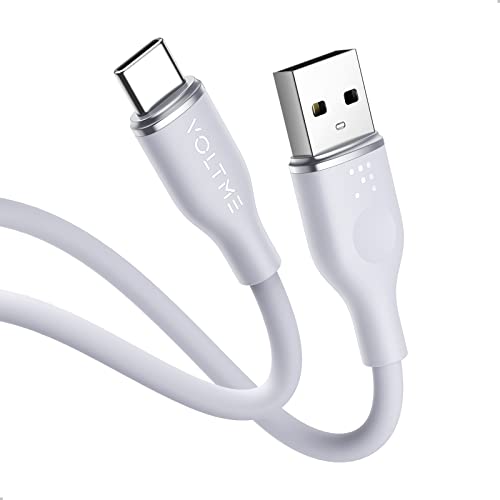 VOLTME USB auf USB-C Kabel 1,0m Grau, Kompatibel mit Power Delivery USB 2.0 Schnellladung USB Ladegerät 3A Samsung ultra Weich, Fest und Flexibel für MateBook X Pro/MacBook/Samsung/Pixel/iPad von VOLTME