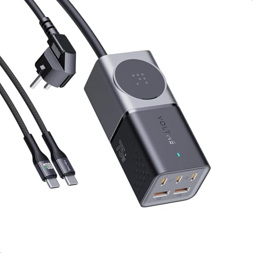 VOLTME 75W USB C Ladegerät, VITO Go EzTravel Power Strip 75W USB C Netzteil GaN Charger, PD3.0 5-Port Mehrfach Schnellladegerät mit AC Kable Kompatible mit iPhone 16 Pro Max Samsung MacBook usw VOLTME 75W USB C Ladegerät, VITO Go EzTravel Power Strip 75W USB C Netzteil GaN Charger, PD3.0 5-Port Mehrfach Schnellladegerät mit AC Kable Kompatible mit iPhone 16 Pro Max Samsung MacBook usw von VOLTME