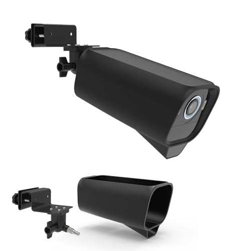 VOMENC Dachrinnenhalterung + Silikon-Abdeckung für Eufy Security eufycam S3 Pro Kamera, Schwarz von VOMENC