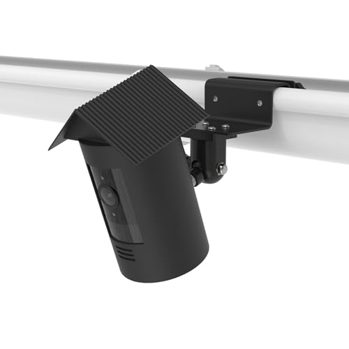 VOMENC Dachrinnenhalterung und Silikon-Hautabdeckung für Ring Stick Up Cam Plug-in und Ring Outdoor Cam, kompatibel mit Stick Up Kamera (Schwarz) von VOMENC