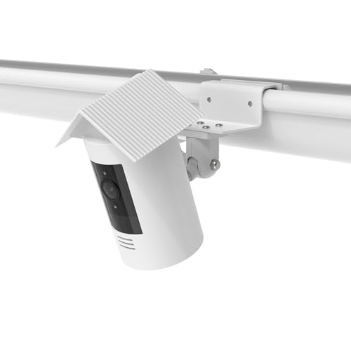 VOMENC Dachrinnenhalterung und Silikon-Hautabdeckung für Ring Stick Up Cam Plug-in und Ring Outdoor Cam, kompatibel mit Stick Up Kamera (Weiß) von VOMENC