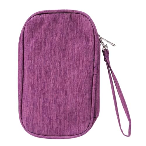 Kabeltasche Elektroniktasche Elektronikzubehör Organizer Tragbarer Kabel-Organizer Reisekabelhülle for Stick Power Bank Kabeltasche(Purple,2pcs) von VONCYKI