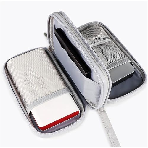 Multifunktionale Aufbewahrungstasche for Datenkabel, Reise-Organizer for digitales Zubehör, Power Bank, Kopfhörer, Festplatten-Schutzhülle Kabeltasche(Gray,M) von VONCYKI