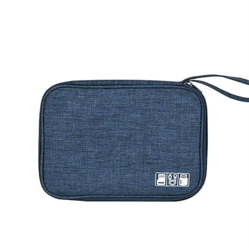 Spielkabel-Organizer-Tasche Reiseelektronik-Zubehör-Tasche Organizer for Kabel Flash-Disk-Ladegerät Power Bank Kabeltasche(Dark Blue) von VONCYKI