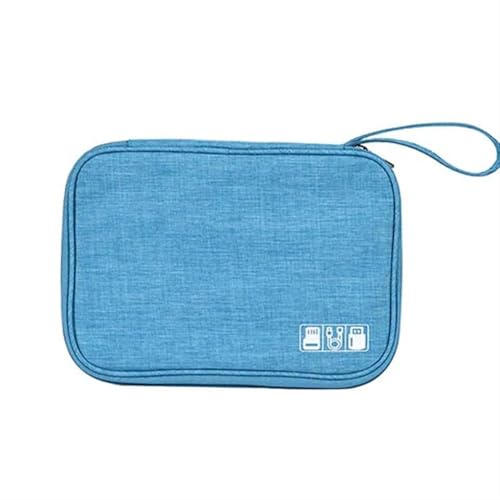 Spielkabel-Organizer-Tasche Reiseelektronik-Zubehör-Tasche Organizer for Kabel Flash-Disk-Ladegerät Power Bank Kabeltasche(Sky Blue) von VONCYKI