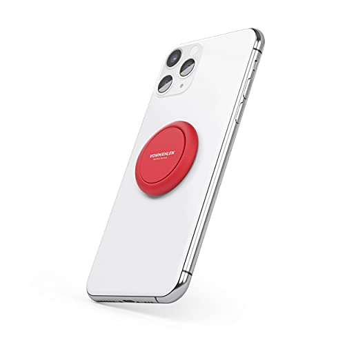 VONMÄHLEN The New Backflip - Handy Fingerhalter - Magnet- und Stativfunktion, Kompatibel mit jedem Smartphone - Fingerhalterung Plus Magnethalterung fürs Auto (Rot) von VONMÄHLEN
