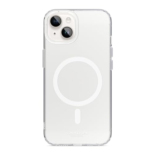 VONMÄHLEN - Transparent Case Handyhülle passend für iPhone - Durchsichtige Schutzhülle kompatibel mit MagSafe Kabellosem Laden - Anti-Gilb-Schutz (iPhone 15 Plus) von VONMÄHLEN