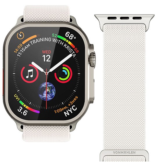 Watch Straps Nylon Loop Armband für Apple Watch (38/40/41mm) cream von VONMÄHLEN