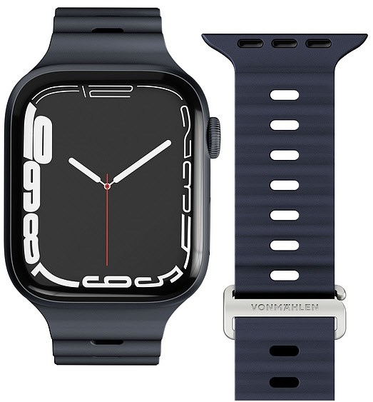 Watch Straps Wave 2 Armband für Apple Watch (42/44/45/49mm) navy von VONMÄHLEN