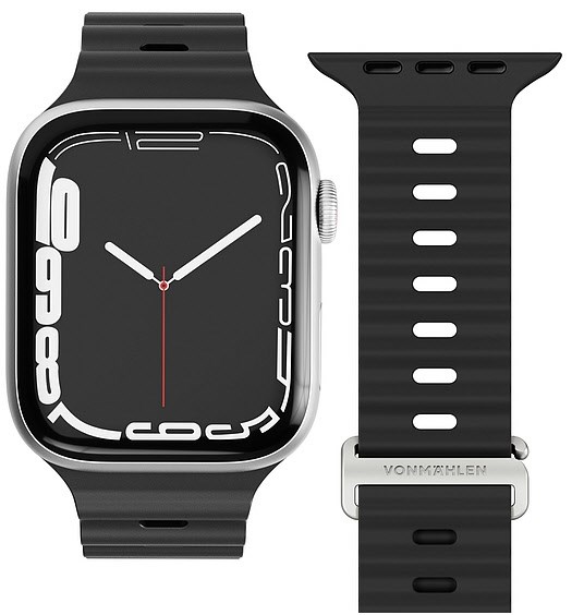 Watch Straps Wave 2 Armband für Apple Watch (42/44/45/49mm) schwarz von VONMÄHLEN